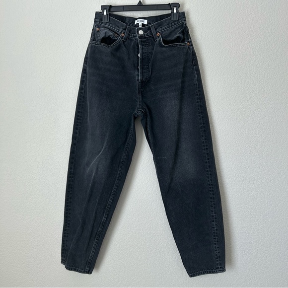 Re/Done Pixie Jeans in Black - Picture 3 of 8